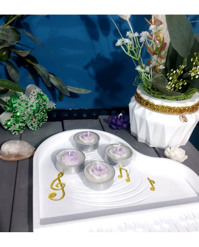 Flowers Tealight Candles (Set of 4)