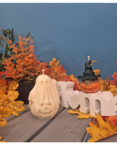 Candle "Ghost with Pumpkin"