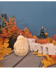 Candle "Ghost with Pumpkin"