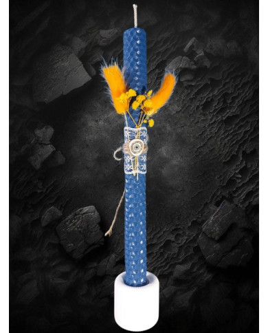 Candle Lampade Beewax Blue