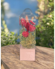 Small Gift Box with Flowers Pink